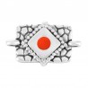 999° Silver Antique Plated/ Orange