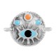 Connecteur rond en Zamak Émaillé avec œil Maléfique 15 mm