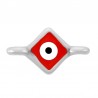 Argento antico 999° placcato / Rosso / Bianco / Nero