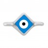 999° Silver Antique Plated/ Fluo Blue/ White/ Black