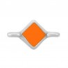 999° Argent antique plaqué/  Orange fluo