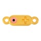 Enameled Zamak Connector Tag with Cross Evil Eye 12x5mm