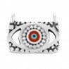 Argent 999° plaqué antique/ Orange/ Bleu clair/ Noir