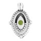 Colgante de Metal Zamak Ovalado con Ojo Esmaltado 17x21mm