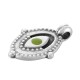 Colgante de Metal Zamak Ovalado con Ojo Esmaltado 17x21mm