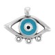Pendentif en Zamak Émaillé avec œil Maléfique et 3 Anneaux 28 x 14 mm