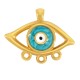 Enameled Zamak Pendant Evil Eye & 3 Hoops 28x14mm