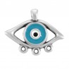 999° Silver Antique Plated/ Azure/ White/ Black