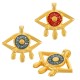 Enameled Zamak Charm Evil Eye 22x16mm
