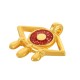 Enameled Zamak Charm Evil Eye 22x16mm