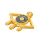Enameled Zamak Charm Evil Eye 22x16mm