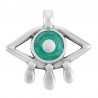 Placcato argento antico 999° / turchese perlato