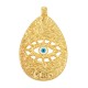 Colgante de Metal Zamak Gota con Ojo Esmaltado 25x35mm