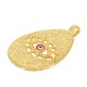 Pendentif en Zamak Émaillé en Forme de Goutte avec œil Maléfique 25 x 35 mm