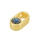 Pasador de Metal Zamak Ovalado con Ojo Esmaltado 7x12mm(Ø2.2mm)
