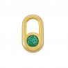 24K Gold Plated/ Glitter Green