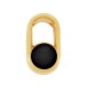 Enameled Zamak Slider Oval with Circle 7x12mm Ø2.2mm