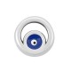 Enameled Zamak Slider Circle with Evil Eye 10mm Ø2.2mm