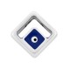 Enameled Zamak Slider Rhombus with Evil Eye 12mm Ø2.2mm