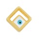 Enameled Zamak Slider Rhombus with Evil Eye 12mm Ø2.2mm