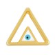 Enameled Zamak Pendant Triangle with Evil Eye 15x13mm Ø2.2mm