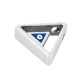 Enameled Zamak Pendant Triangle with Evil Eye 15x13mm Ø2.2mm