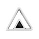 Enameled Zamak Pendant Triangle with Evil Eye 15x13mm Ø2.2mm