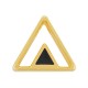Enameled Zamak Pendant Triangle with Evil Eye 15x13mm Ø2.2mm