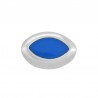Argent 999° plaqué antique/ Bleu fluo
