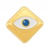 24K Gold Plated/ White/ Cerulean Blue