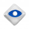 999° Silver Antique Plated/ Ivory/ Cobalt Blue