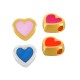 Enameled Zamak Bead Heart 9mm Ø2.2mm