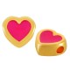 Enameled Zamak Bead Heart 9mm Ø2.2mm