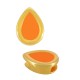 Enameled Zamak Slider Teardrop 11x8mm Ø5.2x2.2mm