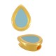 Curseur en Zamak Émaillé en Forme de Goutte 11 x 8 mm Ø 5.2 x 2.2 mm