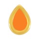 Enameled Zamak Slider Teardrop 11x8mm Ø5.2x2.2mm