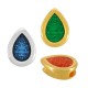 Curseur en Zamak Émaillé en Forme de Goutte 11 x 8 mm Ø 5.2 x 2.2 mm