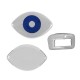 Slider in Zama Smaltata con Occhio Malvagio 13X8 mm Ø5.2X2.2 mm