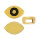 Curseur en Zamak Émaillé « Evil Eye » 13 x 8 mm Ø 5.2 x 2.2 mm