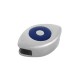Enameled Zamak Slider Evil Eye 13x8mm Ø5.2x2.2mm