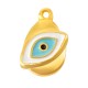 Charm Ovale en Zamak Émaillé avec œil Maléfique 13 x 16 mm