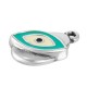 Charm Ovale en Zamak Émaillé avec œil Maléfique 13 x 16 mm