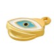 Charm Ovale en Zamak Émaillé avec œil Maléfique 13 x 16 mm