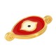Connecteur Ovale en Zamak Émaillé avec œil Maléfique 15 x 11 mm