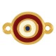 Enameled Zamak Connector Round with Evil Eye 12mm