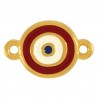 Placcato oro 24 carati/rosso ciliegia/avorio/blu navy