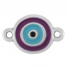 Argent antique plaqué 999° / Violet / Bleu ciel / Noir