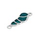 Connettore Ovale in Zama Smaltata con Conchiglia 10X20 mm