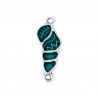 Placcato argento antico 999° / Turchese trasparente