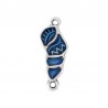 999° Silver Antique Plated/ Transparent Blue